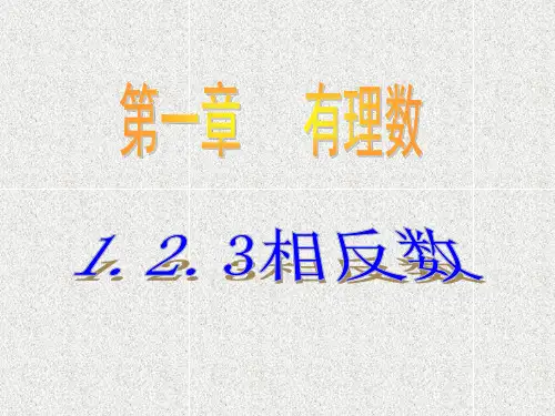 七上数学1.2.3《相反数》ppt课件(1)