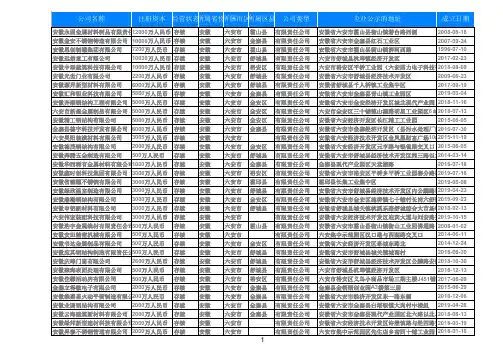 2019年安徽六安金属制品业公司807家