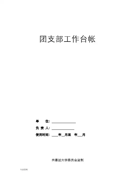 江苏大学团支部台账模板
