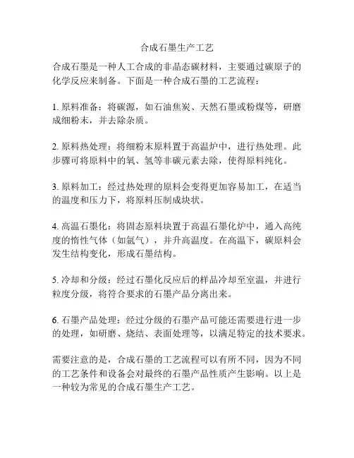 合成石墨生产工艺