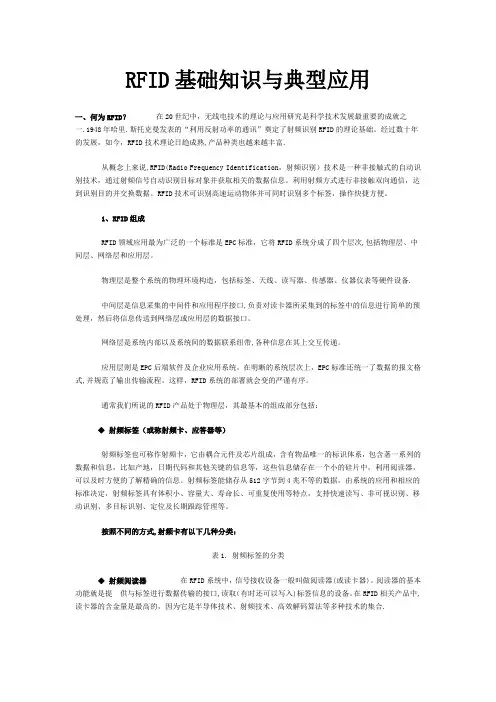 RFID基础知识与典型实际应用方案