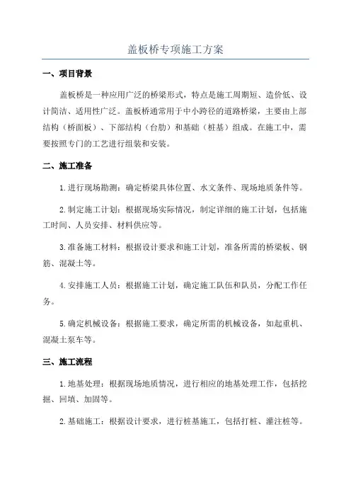盖板桥专项施工方案