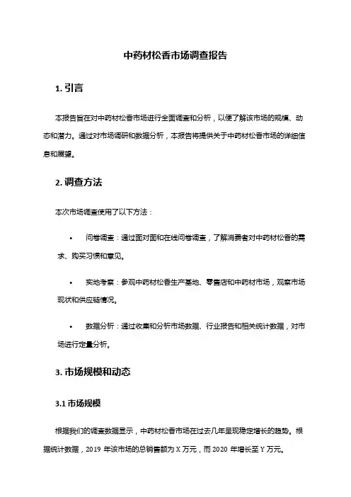 2024年中药材松香市场调查报告