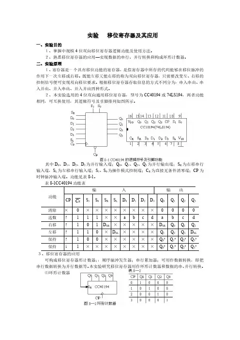 移位寄存器及其应用