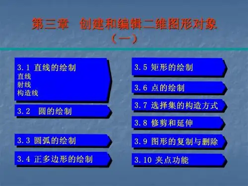 第三章    绘图命令及绘图方法