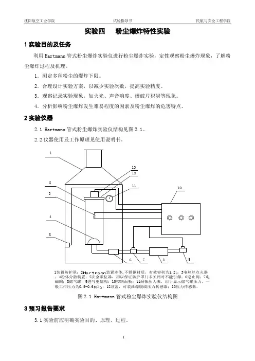 粉尘爆炸设计试验