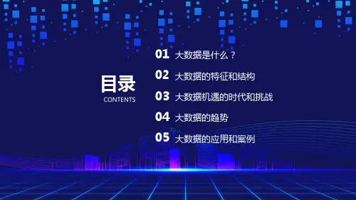 蓝色微粒体互联网大数据PPT专题演示