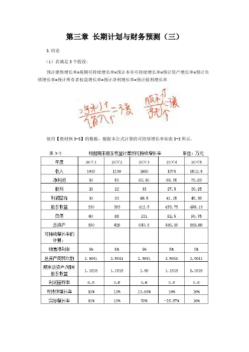 CPA讲义《财管》第三章长期计划与财务预测03