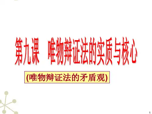 高中政治 第九课《唯物辩证法的实质与核心》课件1 新人教版必修4