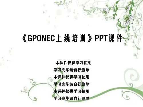 《GPONEC上线培训》PPT课件