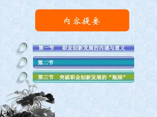 职业创新发展PPT课件