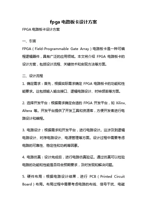 fpga电路板卡设计方案