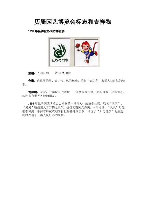 历届园艺博览会标志和吉祥物