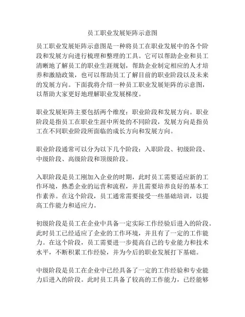 员工职业发展矩阵示意图