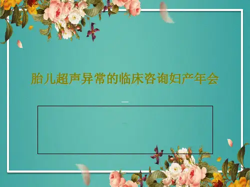 胎儿超声异常的临床咨询妇产年会37页PPT
