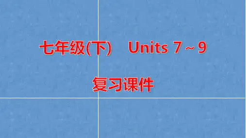 2021年人教版中考英语一轮复习7BUnits7-9教材知识点梳理复习课件