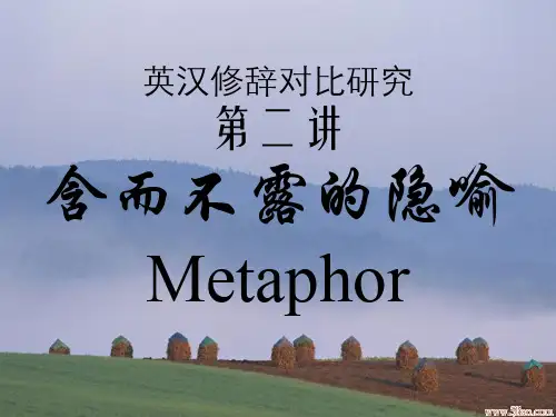 第二讲含而不露的 隐喻metaphor 优质课件