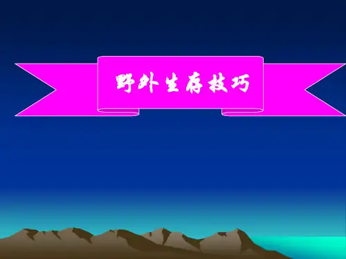 野外活动和野外生存自救