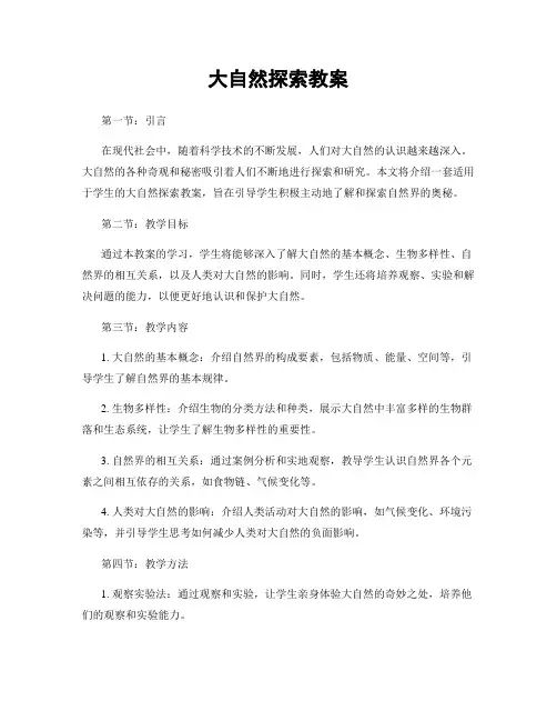 大自然探索教案