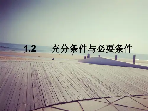 人教B版高中数学选修2-1《充分条件与必要条件》教学课件(共14张ppt)
