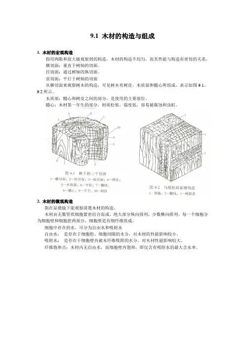 木材的构造与组成