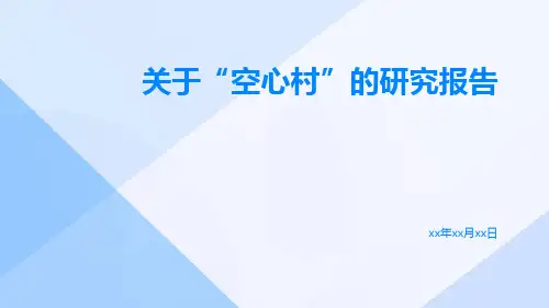 关于“空心村”的研究报告