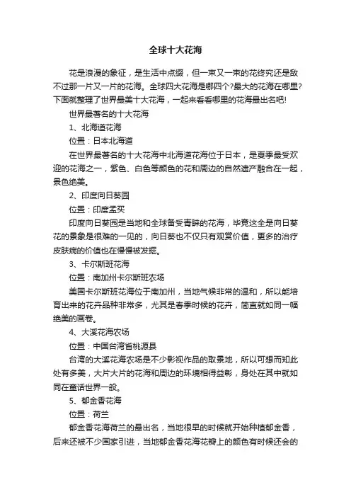 全球十大花海