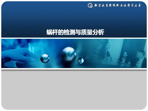 蜗杆的检测与质量分析.