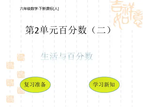 人教版小学数学六年级下册课件 第2单元 百分数(二) 生活与百分数