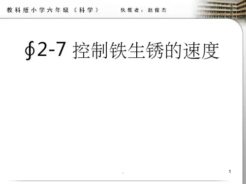 教科版科学六年级下册-控制铁生锈的速度精选ppt