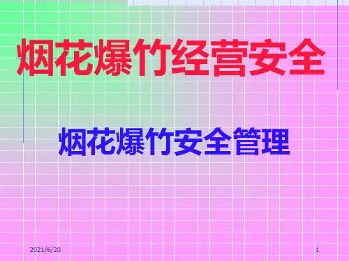 烟花爆竹安全管理PPT课件