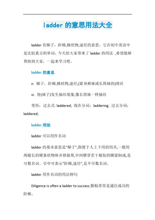 ladder的意思用法大全