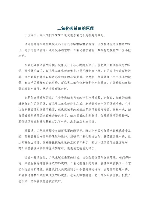 二氧化碳杀菌的原理