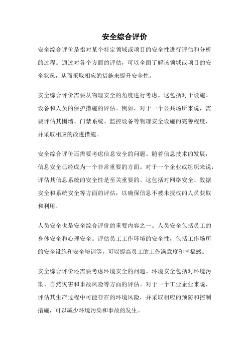 安全综合评价
