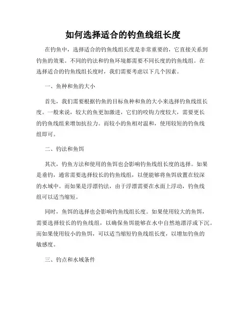 如何选择适合的钓鱼线组长度