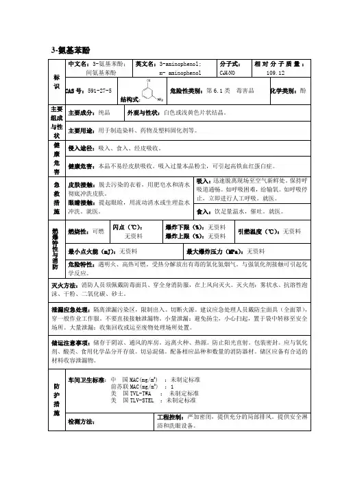 3-氨基苯酚
