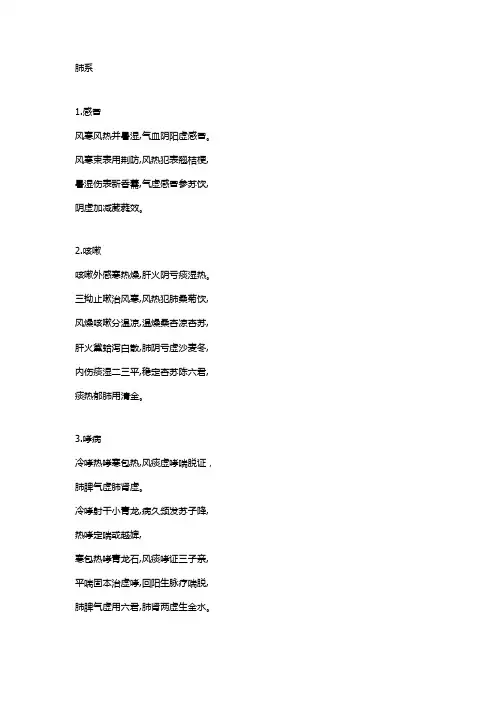 中内自用歌诀