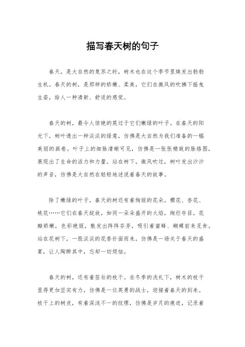 描写春天树的句子