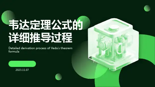 韦达定理公式的详细推导过程PPT模板