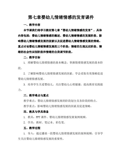 第七章婴幼儿情绪情感的发育课件