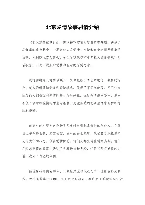 北京爱情故事剧情介绍