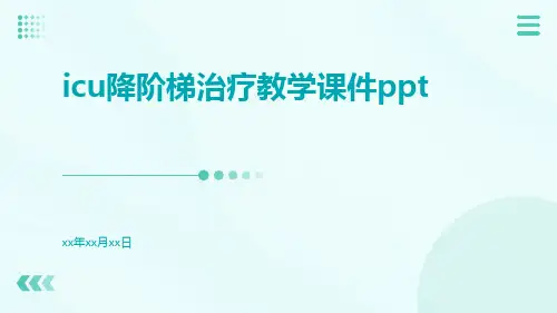 ICU降阶梯治疗教学课件ppt