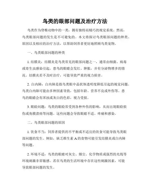 鸟类的眼部问题及治疗方法