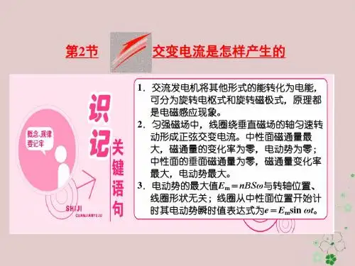 高中物理第3章交变电流第2节交变电流是怎样产生的课件鲁科版选修3_2