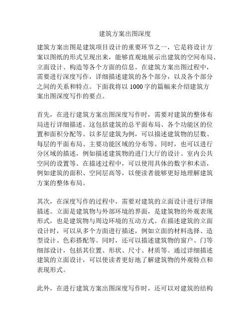 建筑方案出图深度