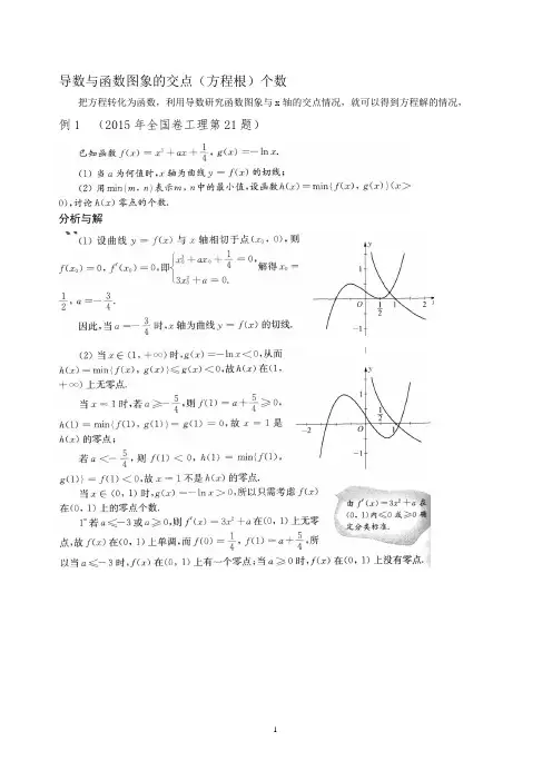 导数与函数图象的交点