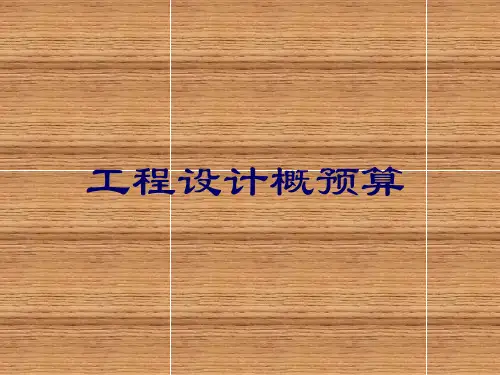 工程设计概算PPT课件