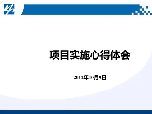 项目实施心得体会ppt课件