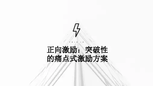 正向激励：突破性的痛点式激励方案