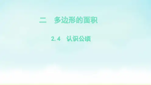 苏教版五年级上册数学认识公顷(课件)